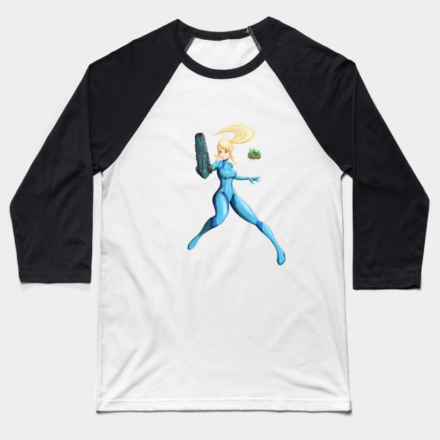 Samus Boba Baseball T-Shirt by tighttee